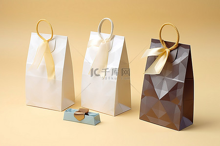 巧克力礼品袋金色银色蓝色白色 8 5 x 10 x 6 厘米
