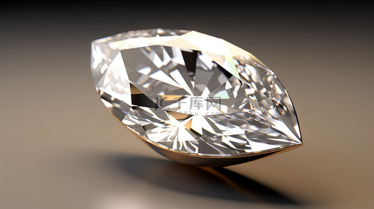 榄尖形钻石 3d 模型