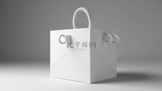 产品白皮书背景图片_3D 渲染的挂孔白皮书包装容器的隔离模型模板