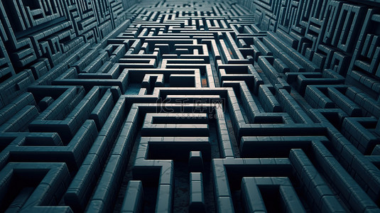 3d 渲染中迷宫的背景