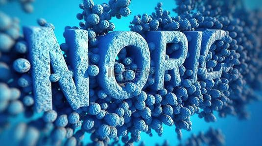 疫苗背景背景图片_蓝色背景 3d 渲染下猴痘病毒分子的宏观视图