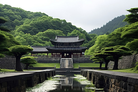 漓江三星船背景图片_首尔坡州韩国宫殿