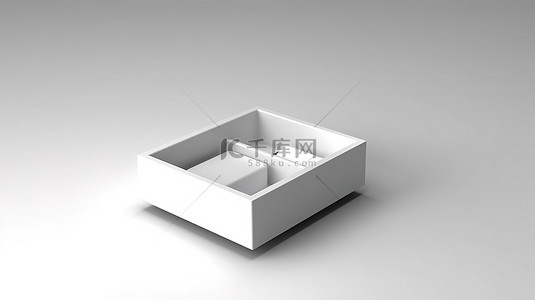 简约的白色滑动抽屉盒，适合小物品搭配和更多 3D 渲染