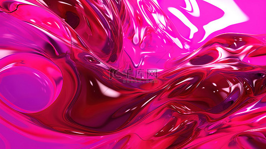 潘通非凡洋红背景图片_熔融玻璃的闪闪发光的洋红色粉红色 3d 背景