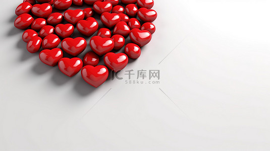 永恒爱情背景图片_3D 全景呈现的心是爱和情人节概念的永恒象征