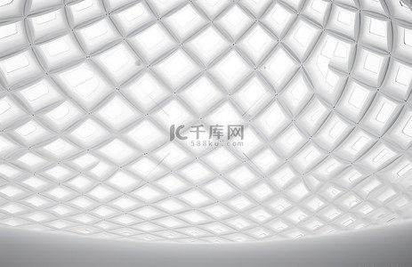 透明圆形背景图片_金属异形墙的白色透明圆形结构