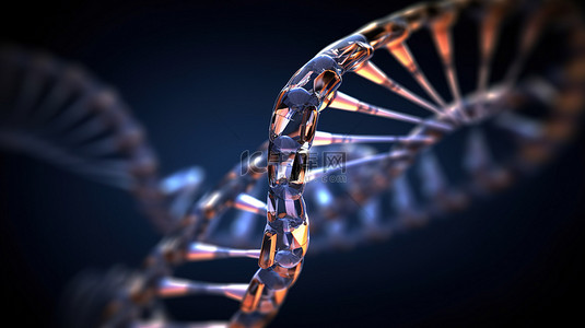 DNA 结构的 3d 渲染