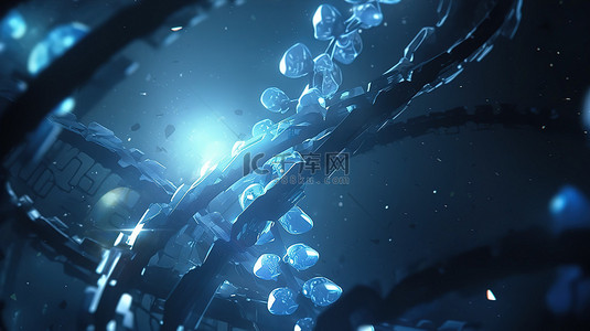 DNA 结构在蓝光照射下以 3D 方式可视化