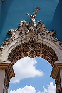 凯旋门背景背景图片_建筑物的拱门