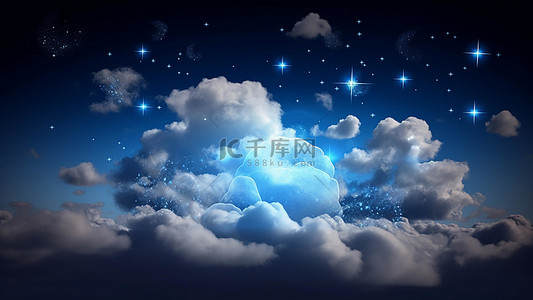 表情云彩背景图片_天空奇幻云层星空