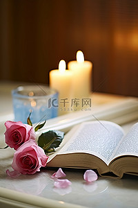 漂亮玫瑰背景图片_这和书很漂亮