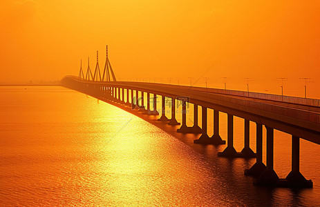 光照背景图片_阳光照在这座海底桥上