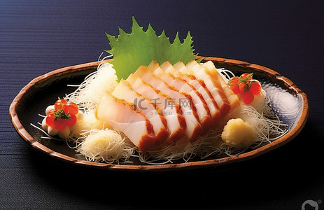 日本生鱼片背景图片_奥约炸猪排生鱼片