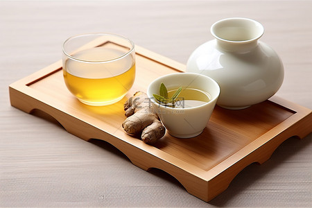 香料木板背景图片_木板上的姜茶