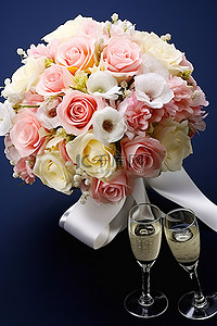 玫瑰婚礼花束背景图片_婚礼花束 新娘花束 玫瑰