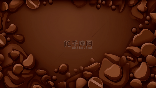 巧克力块插画边框