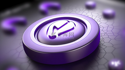 viber 应用程序的充满活力的 3d 徽标