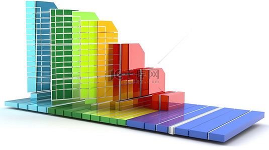 节能太阳能背景图片_白色背景下带有蓝色太阳能电池板的能源效率评级图的 3D 渲染