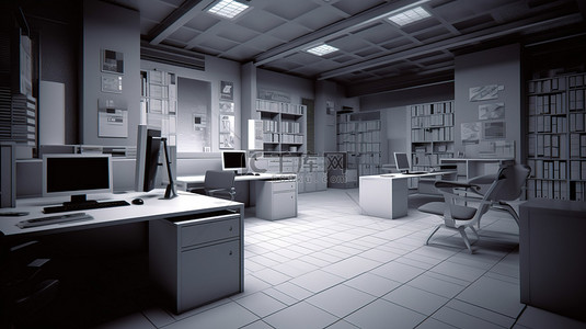 病例场所背景图片_办公场所的概念 3D 渲染