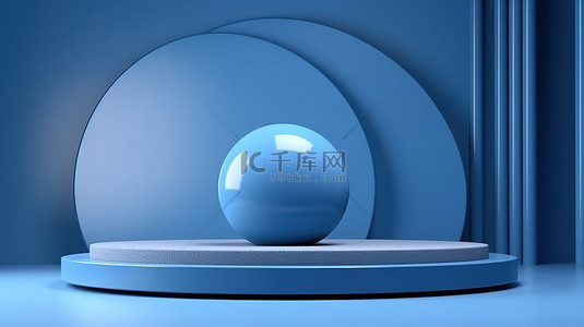 圓形按鈕背景图片_用于现代产品演示的 3D 渲染背景平台