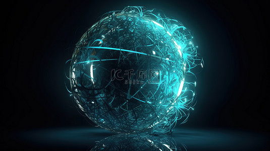 3d 中的抽象球体动态设计元素