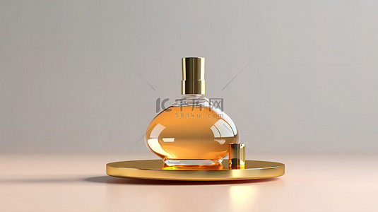 玻璃油瓶背景图片_非常适合化妆品的玻璃滴管瓶的 3D 渲染