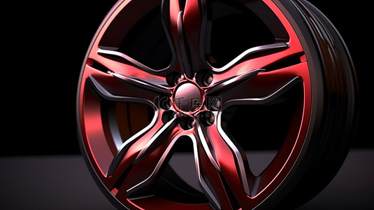 创新车轮概念的 3d 渲染