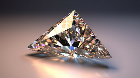 万亿形状钻石宝石的 3d 渲染