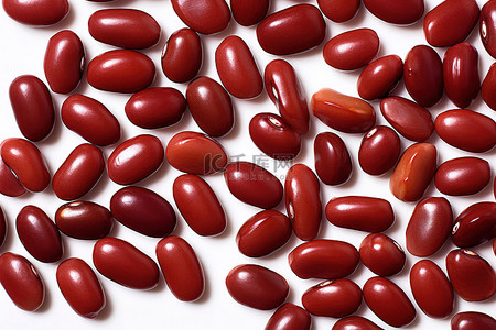 红豆保证背景图片_白色背景上的红豆