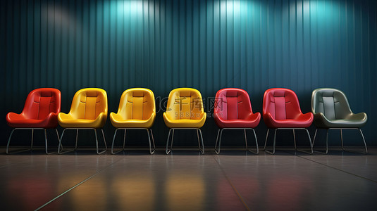 白色个性背景图片_阵容中不匹配的椅子代表企业招聘中的个性和独特性