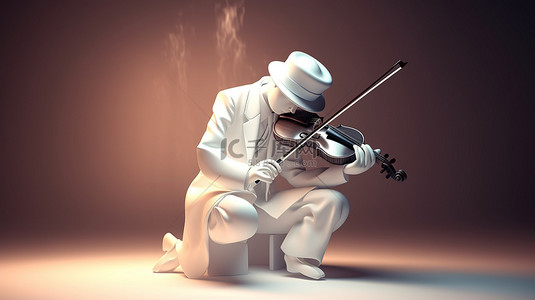 音乐人背景图片_在 3d 中渲染小提琴医生