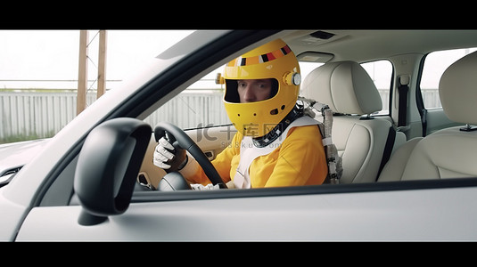 在碰撞测试中使用 3D 渲染假人进行汽车安全评估
