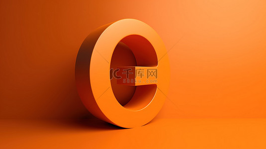 银行投资背景图片_生动的橙色背景，带有 3D 百分比符号和充足的文本空间