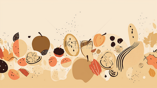 食物美食背景插图