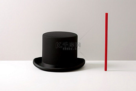 顶背景图片_魔术师高顶帽子与魔杖