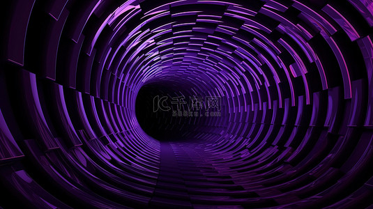 紫色门户形成迷人的 3D 插图