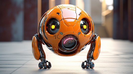 配备人工智能的 3D 建模球形机器人