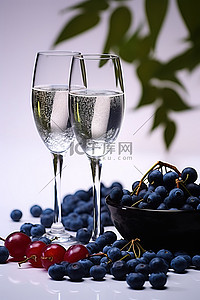几杯酒和蓝莓