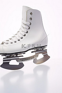 溜冰鞋背景图片_停放的溜冰鞋，刀片与白色相衬