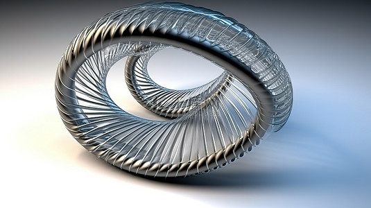 彩色金属背景图片_螺旋设计的 3D 渲染插图