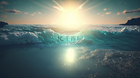 水纹波浪背景图片_大海天空云层水纹