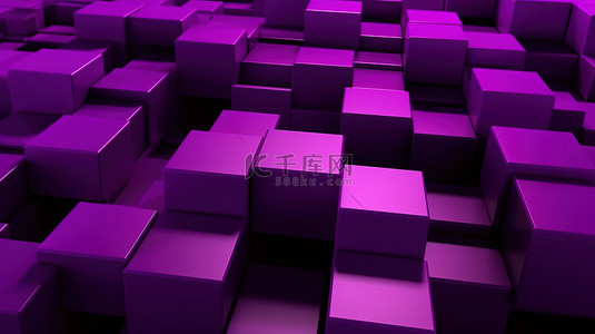 抽象背景与紫罗兰色 3d 矩形