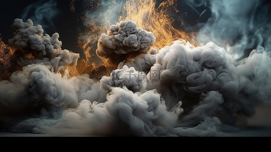 气息电影背景图片_电影主题烟雾在石头纹理背景下运动的 3D 插图，散发着奢华和优雅的气息
