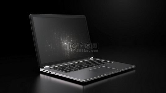 网页设计屏幕展示在桌上笔记本电脑的 3D 渲染上