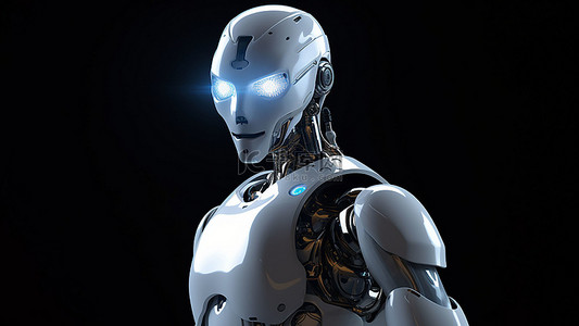 智能蓝色科技感背景图片_机器人现代科技