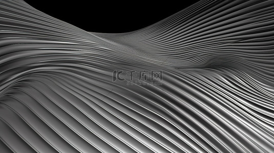 银灰色令人惊叹的 3D 渲染中的纹理背景抽象线条