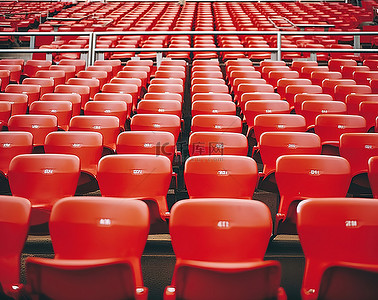 体育场内背景图片_Bill Coleby 为 Stocky United 设计的体育场内的红色座椅