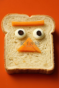 微信表情发怒背景图片_有脸和眼睛的面包