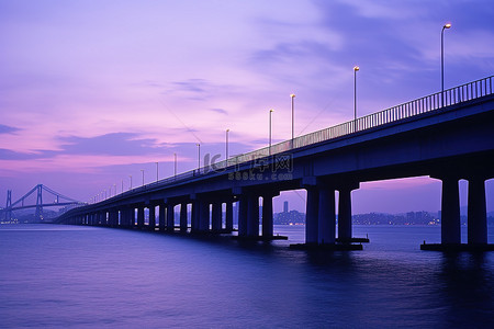 香港路灯背景图片_香港天际线大桥