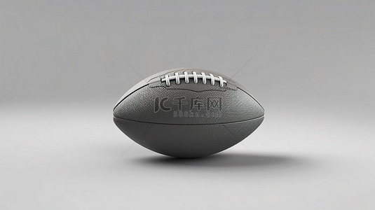 足球质感纹理背景图片_灰色背景与美式足球球的 3d 渲染